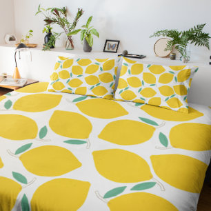 Lemon-Patterned Custom Background Color Pillowcase