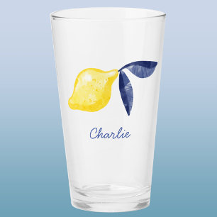 Lemon Personalised Glass