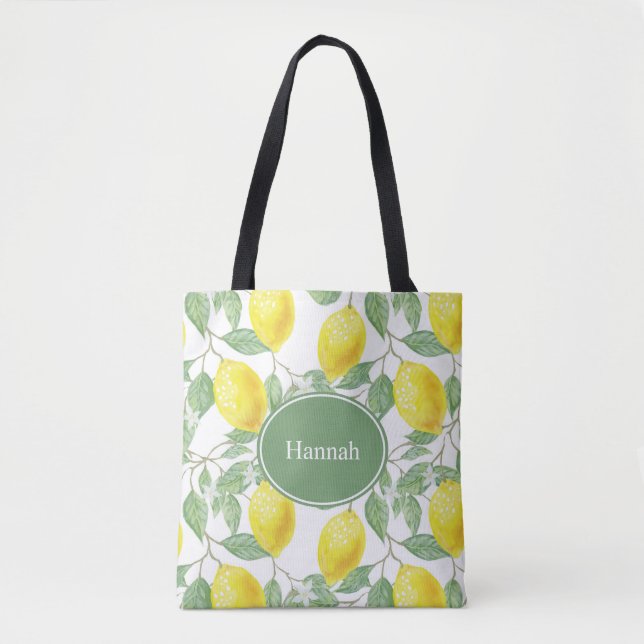 Lemon Personalised Tote Bag (Front)