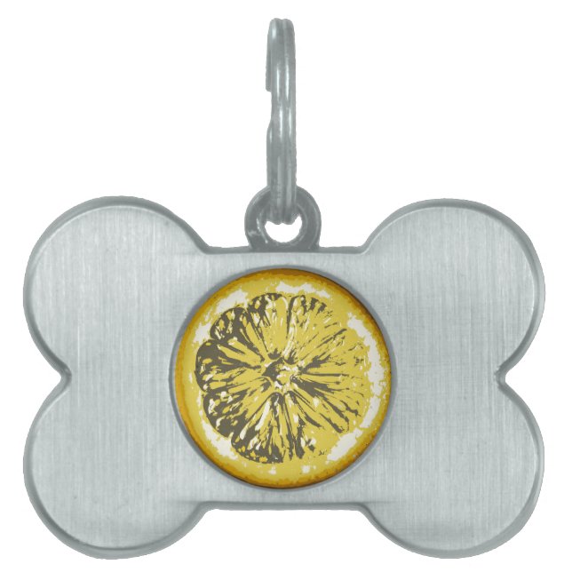Lemon Pet Name Tag (Front)