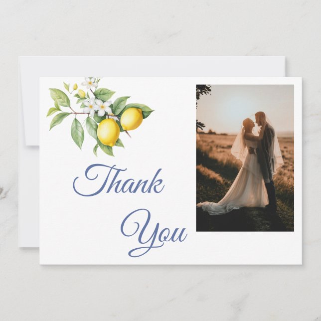 Lemon Photo Thank You Card (Front)