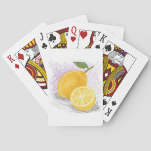 lemon playing cards