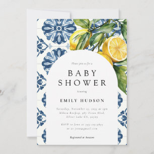 Lemon Positano Italian Baby Shower Invitation