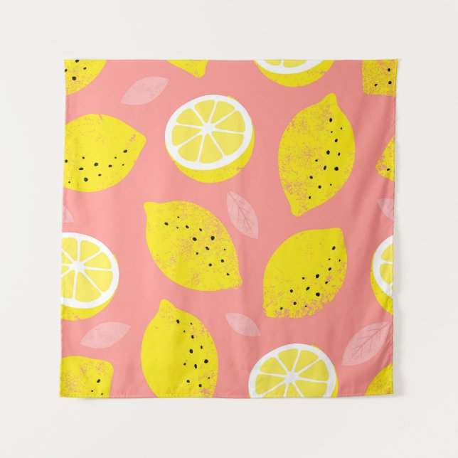 Lemon print, bright seamless summer pattern. tapestry (Front)