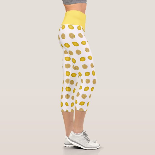 Lemon Print Capri Leggings (Right)