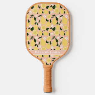 Lemon Print Customised Preppy Pickleball Paddle