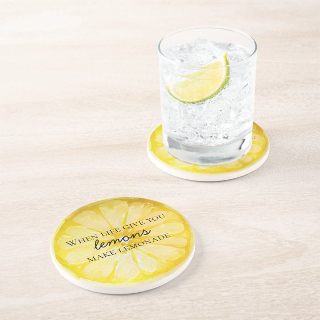 Lemon Quote Coaster (Side)