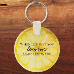 Lemon Quote Key Ring