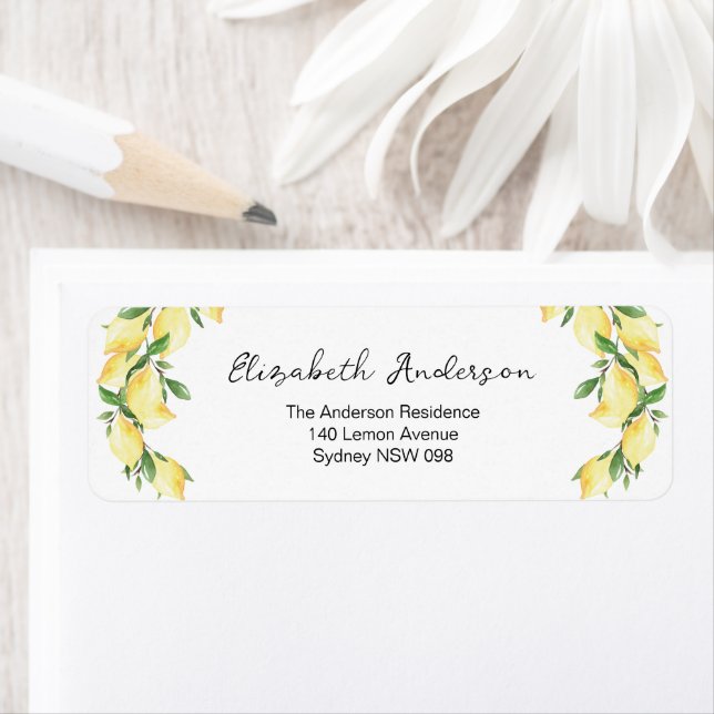 Lemon Return Address Label (Insitu)