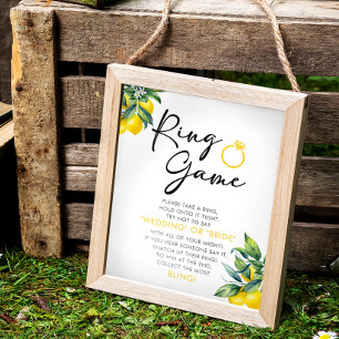 Lemon Ring Game Bridal Shower Sign