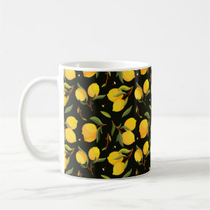 Lemon seamless pattern. Handpainted lemon illustra Coffee Mug