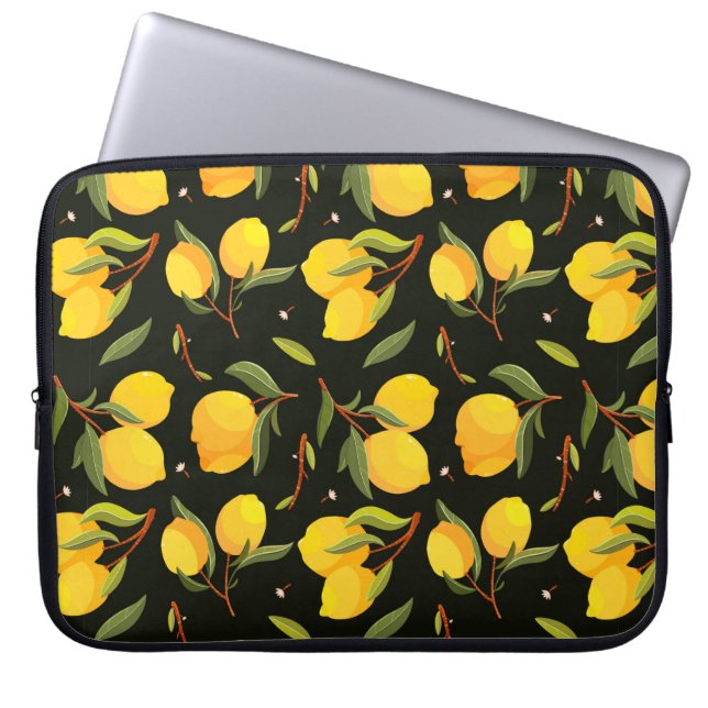 Lemon seamless pattern. Handpainted lemon illustra Laptop Sleeve (Front)