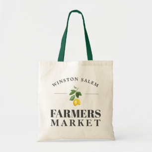 Lemon Season Farmers Market Custom City Tote Bag