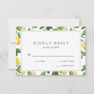 Lemon Season Wedding Celebration RSVP