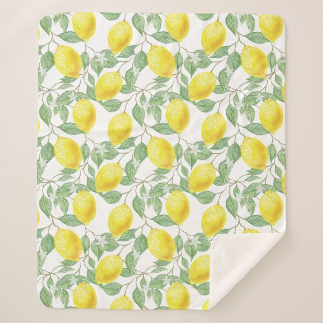 Lemon Sherpa Blanket (Front)
