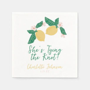 Lemon She's Tying the Knot Bridal Shower Napkin
