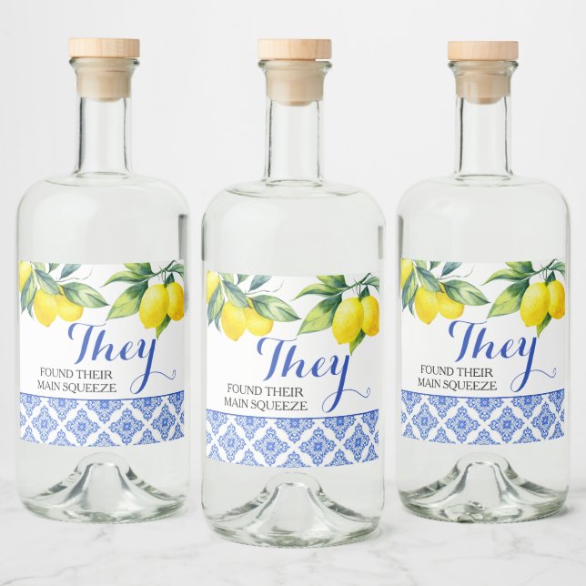 Lemon Shower Liquor Bottle Label (Bottles)