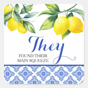 Lemon Shower Square Sticker