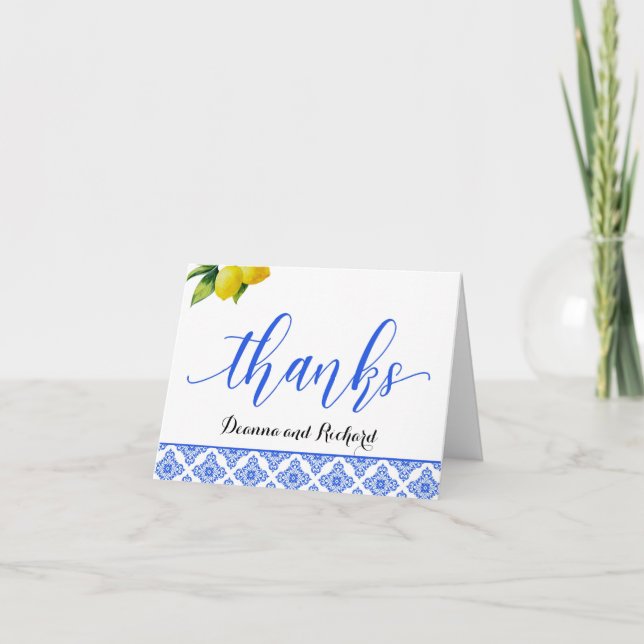 Lemon Shower Thank You Card (Front)