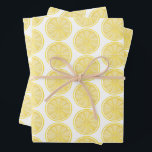 Lemon Slice Amalfi Coast Party Wrapping Paper Sheet<br><div class="desc">A fresh addition to your lemon-themed party! This versatile paper is perfect paper for bridal showers,  birthday parties,  housewarmings,  and the like!</div>
