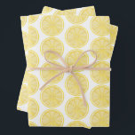 Lemon Slice Amalfi Coast Party Wrapping Paper Sheet<br><div class="desc">A fresh addition to your lemon-themed party! This versatile paper is perfect paper for bridal showers,  birthday parties,  housewarmings,  and the like!</div>