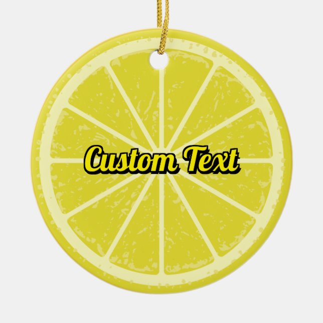 Lemon Slice Ceramic Tree Decoration (Front)