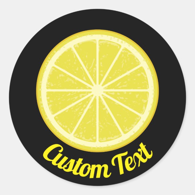 Lemon Slice Classic Round Sticker (Front)