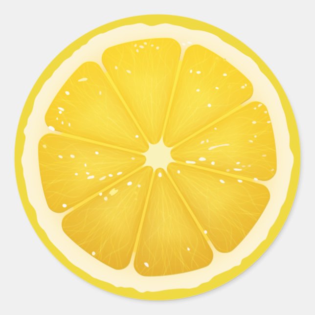 Lemon Slice Classic Round Sticker (Front)
