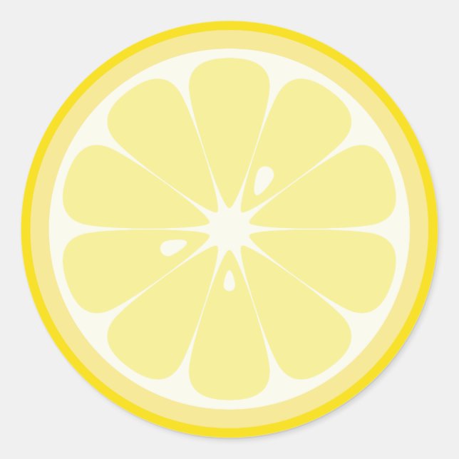 Lemon Slice Classic Round Sticker (Front)