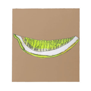 Lemon Slice fruit watercolour illustration Notepad