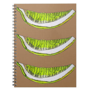 Lemon Slice fruit watercolour illustration Spiral Notebook
