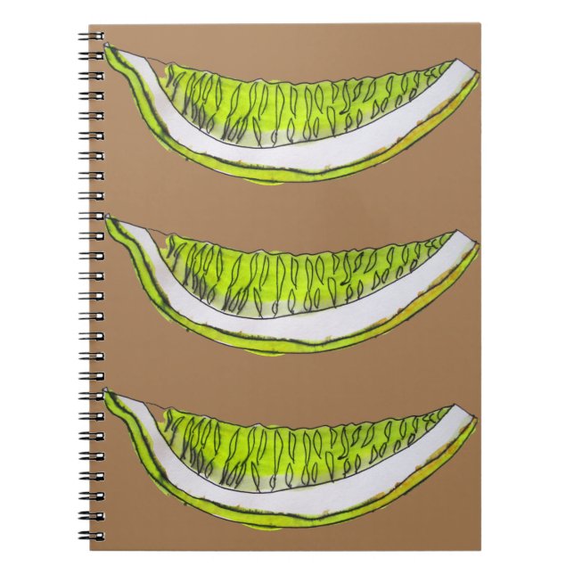 Lemon Slice fruit watercolour illustration Spiral Notebook (Front)