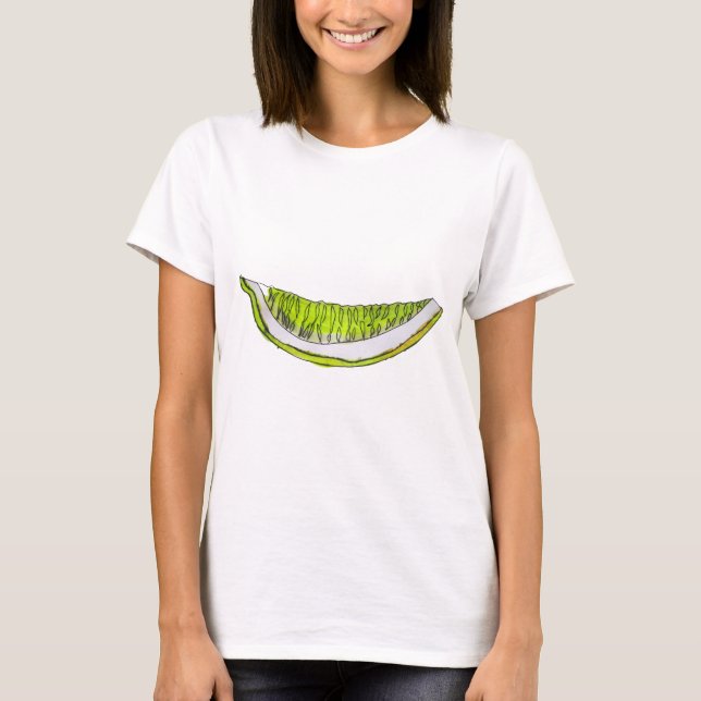 Lemon Slice fruit watercolour illustration T-Shirt (Front)