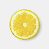 Lemon Slice Geometric Design Fruit