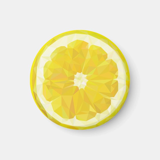 Lemon Slice Geometric Design Fruit Magnet (Front)