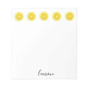 Lemon Slice Geometric Design Notepad