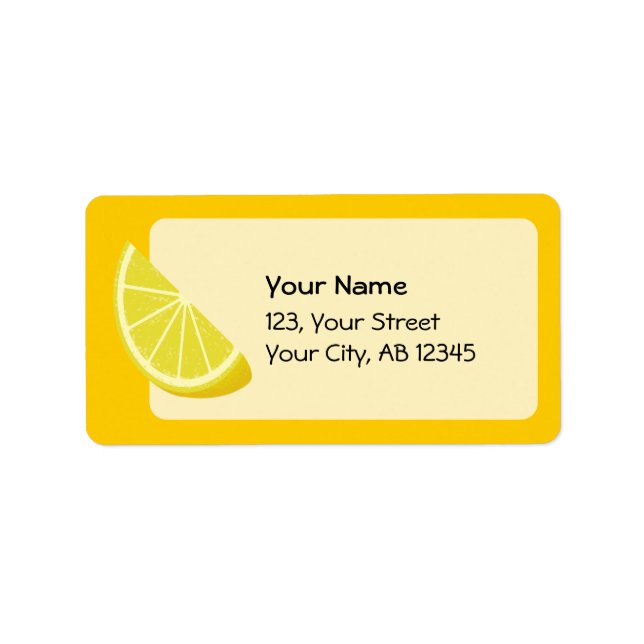 Lemon Slice Label (Front)