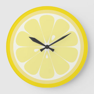 Lemon Slice Large Clock