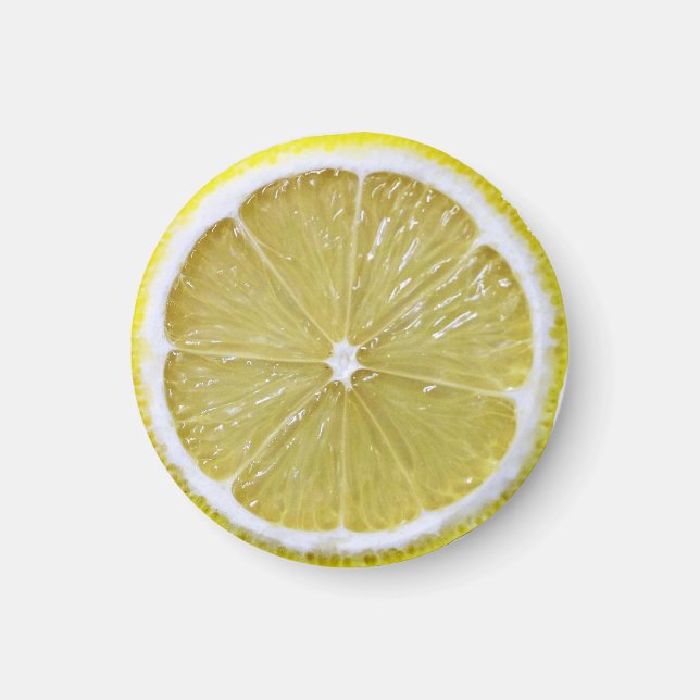 Lemon slice novelty kitchen fridge magnet (Front)