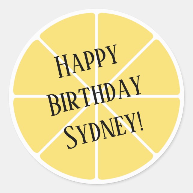 Lemon Slice Sticker (Front)