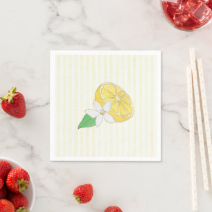 Lemon Slice Summer Picnic Party Paper Napkin