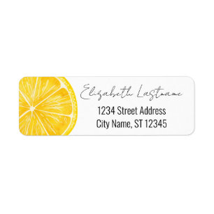 Lemon Slice - Whimsical Return Address