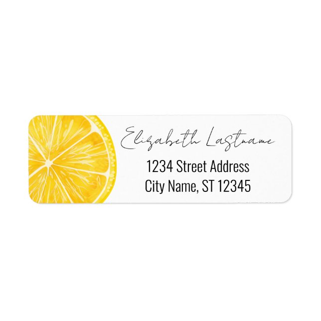 Lemon Slice - Whimsical Return Address (Front)