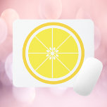Lemon Slice Yellow Mouse Pad<br><div class="desc">Do you like fun mouse pads?  This mouse pad has a yellow lemon slice.</div>