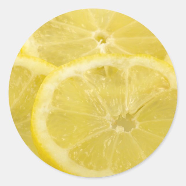 Lemon Slices Classic Round Sticker (Front)