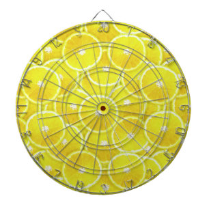 Lemon slices dartboard