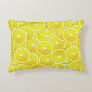 Lemon slices decorative cushion