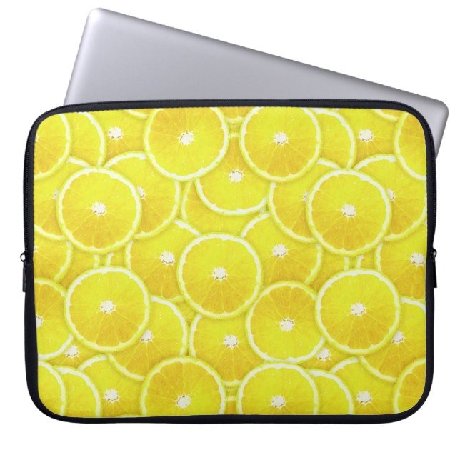 Lemon slices laptop sleeve (Front)
