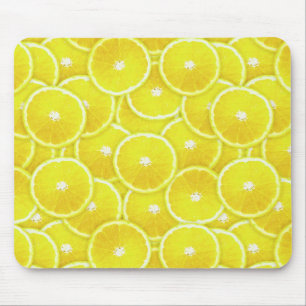 Lemon slices mouse pad