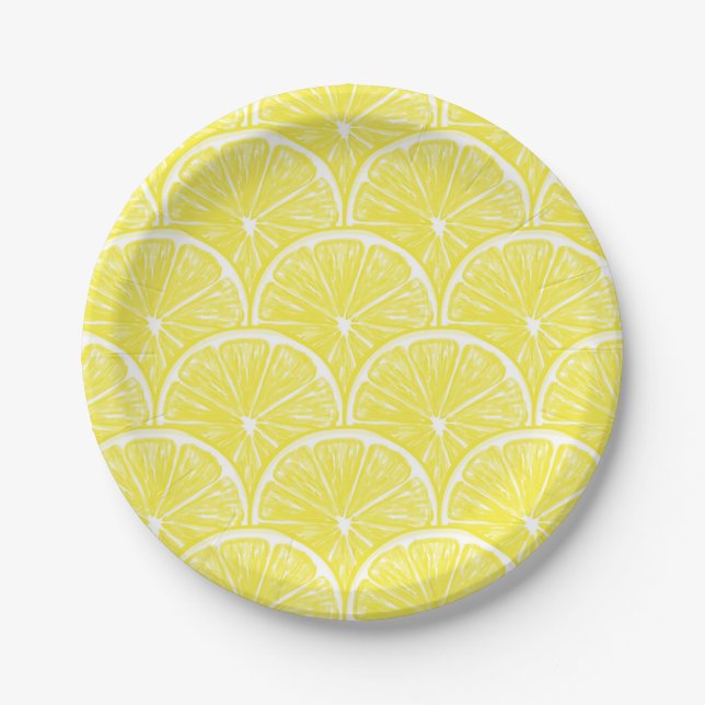 Lemon slices paper plate (Front)
